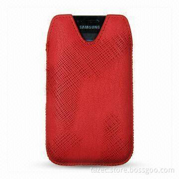 Pouch Case for Apple's iPhone and Other Mobile Phones, Made of PU Material